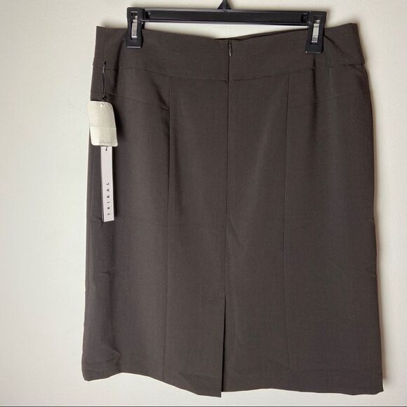 Nwt  Knee length brown classic pencil skirt. Business professional skirt size 10 - Picture 5 of 7